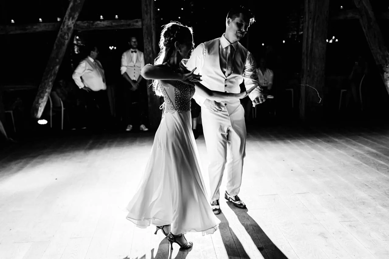 A couple dancing Bachata together